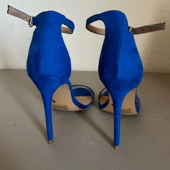 Charlotte Russe Rebekah Women's Blue Ankle Strap Stiletto High Heels Size 7 - Picture 4 of 6
